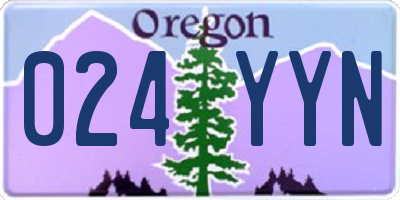 OR license plate 024YYN