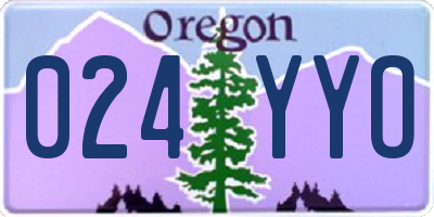 OR license plate 024YYO