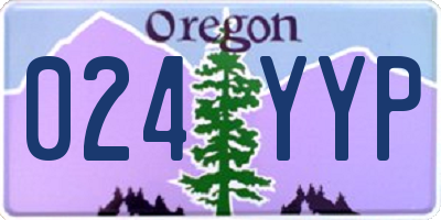 OR license plate 024YYP
