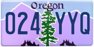 OR license plate 024YYQ