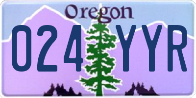 OR license plate 024YYR