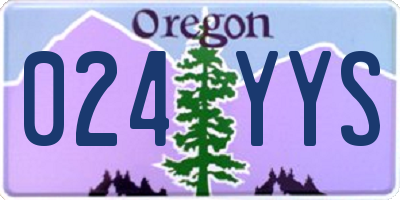 OR license plate 024YYS