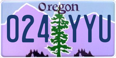 OR license plate 024YYU