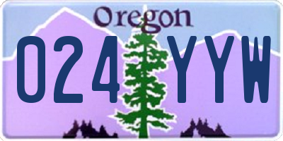 OR license plate 024YYW