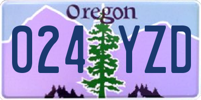 OR license plate 024YZD