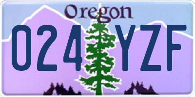 OR license plate 024YZF
