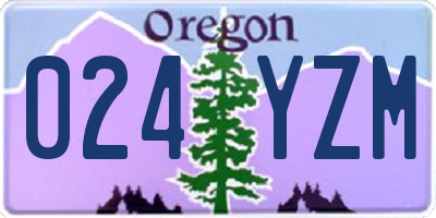 OR license plate 024YZM