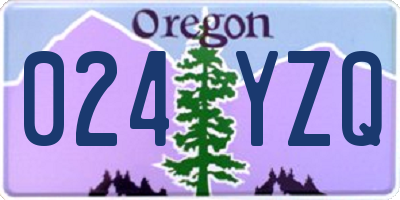 OR license plate 024YZQ