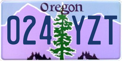 OR license plate 024YZT