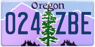 OR license plate 024ZBE