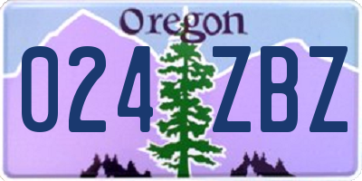 OR license plate 024ZBZ