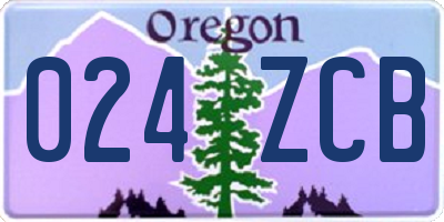 OR license plate 024ZCB