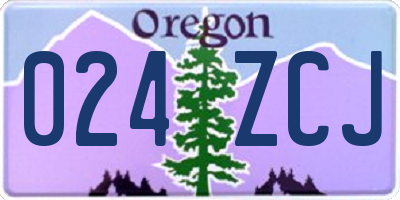 OR license plate 024ZCJ