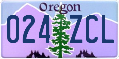 OR license plate 024ZCL