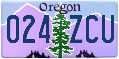 OR license plate 024ZCU