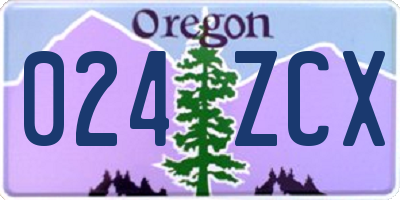 OR license plate 024ZCX