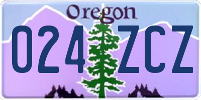 OR license plate 024ZCZ