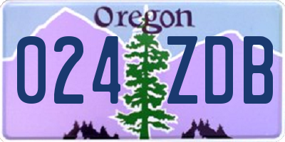 OR license plate 024ZDB