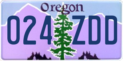 OR license plate 024ZDD