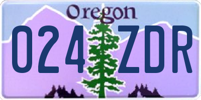 OR license plate 024ZDR