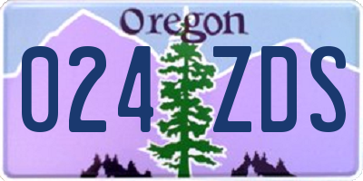OR license plate 024ZDS