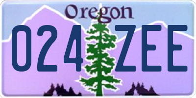 OR license plate 024ZEE