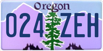 OR license plate 024ZEH