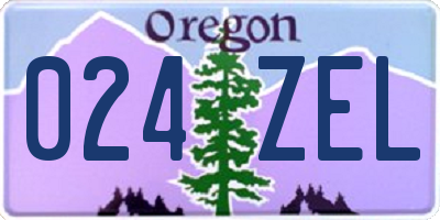 OR license plate 024ZEL