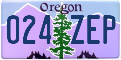 OR license plate 024ZEP
