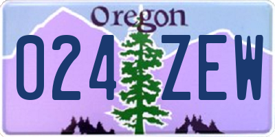OR license plate 024ZEW