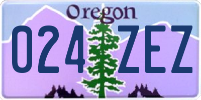 OR license plate 024ZEZ