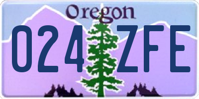 OR license plate 024ZFE