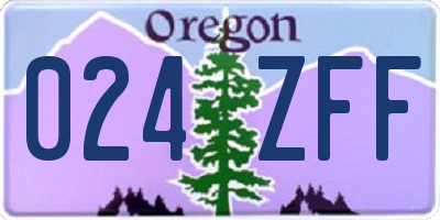 OR license plate 024ZFF