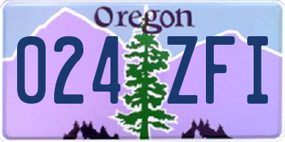 OR license plate 024ZFI