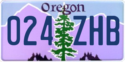 OR license plate 024ZHB