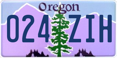 OR license plate 024ZIH