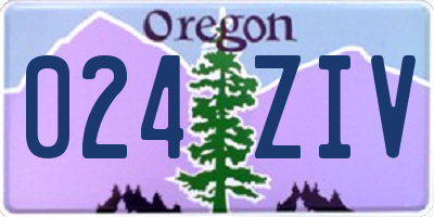 OR license plate 024ZIV