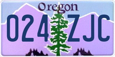 OR license plate 024ZJC