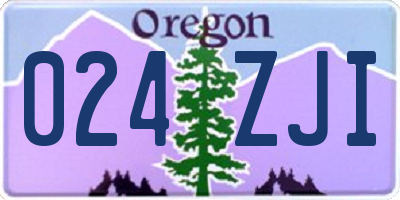 OR license plate 024ZJI