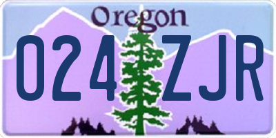 OR license plate 024ZJR