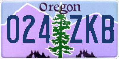 OR license plate 024ZKB