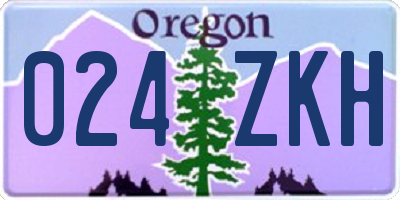 OR license plate 024ZKH