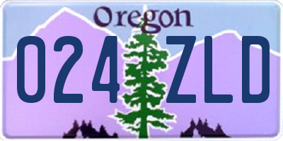 OR license plate 024ZLD