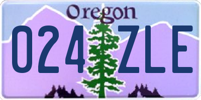 OR license plate 024ZLE