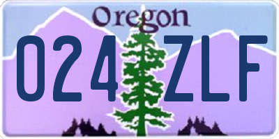 OR license plate 024ZLF