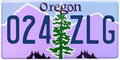 OR license plate 024ZLG
