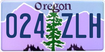OR license plate 024ZLH