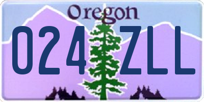 OR license plate 024ZLL