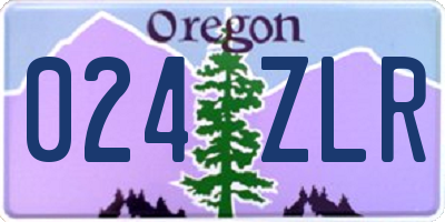OR license plate 024ZLR