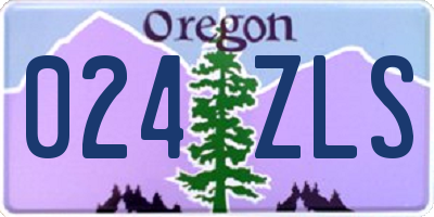 OR license plate 024ZLS